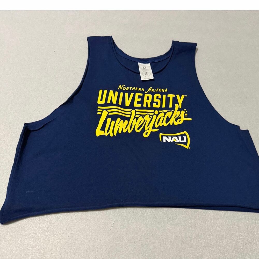 NAU Northern Arizona University Lumberjacks Cropped Tank Top Blue Women’s Medium